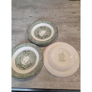 Vtg 1950s The Old Curiosity Shop Salad Plate Set Of 4 No Chips